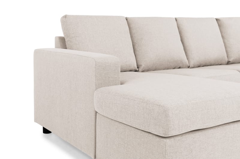 Crazy 4-sits Högervänd U-formad Small Soffa med Divan och Schäslong i Tyg - Beige - Möbler - Vardagsrum - Soffor - U-soffor