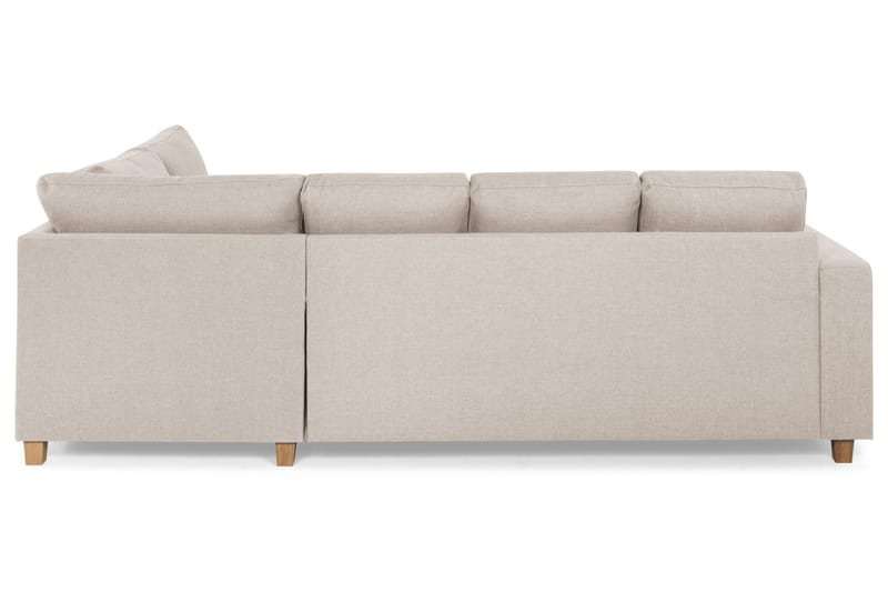 Crazy 4-sits Högervänd U-formad Small Soffa med Divan och Schäslong i Tyg - Beige - Möbler - Vardagsrum - Soffor - U-soffor