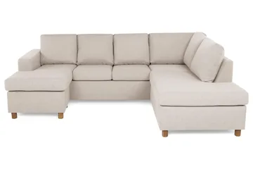 Crazy 4-sits Högervänd U-formad Small Soffa med Divan och Schäslong i Tyg