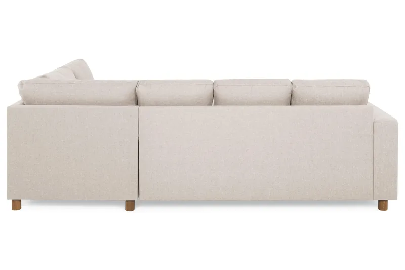 Crazy 4-sits Högervänd U-formad Small Soffa med Divan och Schäslong i Tyg - Beige - Möbler - Vardagsrum - Soffor - U-soffor