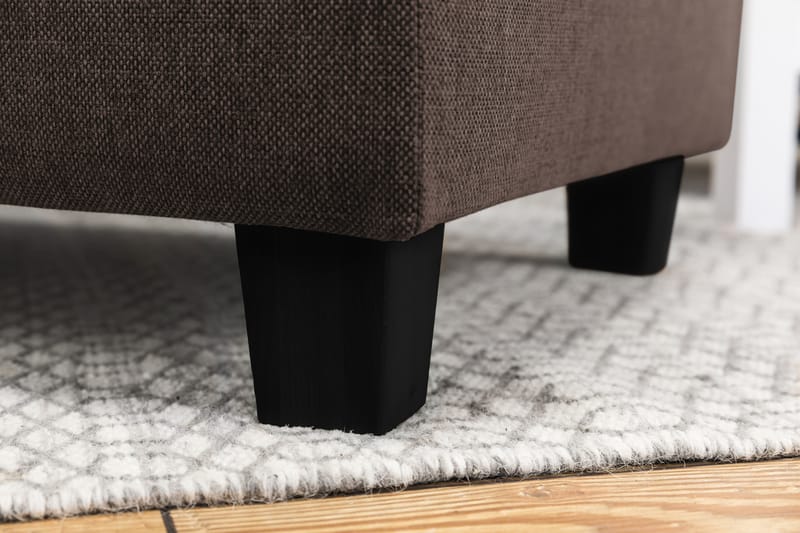 Crazy 4-sits Högervänd U-formad Small Soffa med Divan och Schäslong i Tyg - Brun - Möbler - Vardagsrum - Soffor - U-soffor
