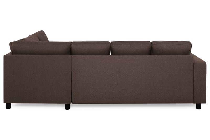 Crazy 4-sits Högervänd U-formad Small Soffa med Divan och Schäslong i Tyg - Brun - Möbler - Vardagsrum - Soffor - U-soffor