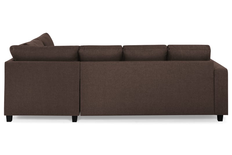 Crazy 4-sits Högervänd U-formad Small Soffa med Divan och Schäslong i Tyg - Brun - Möbler - Vardagsrum - Soffor - U-soffor