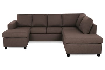 Crazy 4-sits Högervänd U-formad Small Soffa med Divan och Schäslong i Tyg