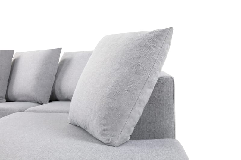 Crazy 4-sits Högervänd U-formad Small Soffa med Divan och Schäslong i Tyg inkl Kuvertkuddar - Grå - Möbler - Vardagsrum - Soffor - U-soffor