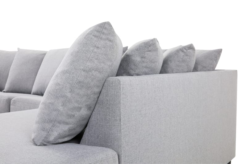 Crazy 4-sits Högervänd U-formad Small Soffa med Divan och Schäslong i Tyg inkl Kuvertkuddar - Grå - Möbler - Vardagsrum - Soffor - U-soffor