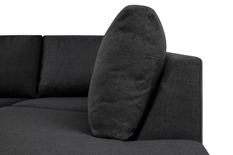 Crazy 4-sits Högervänd U-formad Small Soffa med Divan och Schäslong i Tyg - Mörkgrå - Möbler - Vardagsrum - Soffor - U-soffor