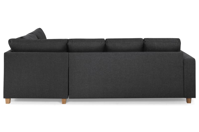 Crazy 4-sits Högervänd U-formad Small Soffa med Divan och Schäslong i Tyg - Mörkgrå - Möbler - Vardagsrum - Soffor - U-soffor
