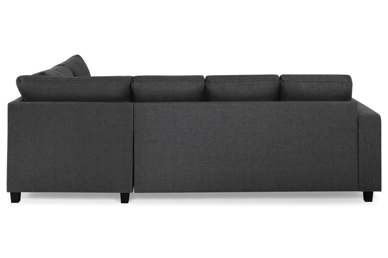 Crazy 4-sits Högervänd U-formad Small Soffa med Divan och Schäslong i Tyg - Mörkgrå - Möbler - Vardagsrum - Soffor - U-soffor