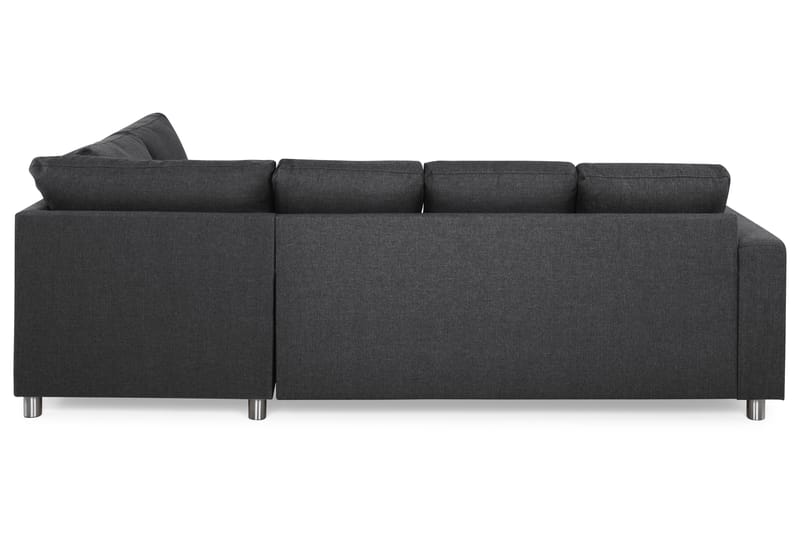 Crazy 4-sits Högervänd U-formad Small Soffa med Divan och Schäslong i Tyg - Mörkgrå - Möbler - Vardagsrum - Soffor - U-soffor