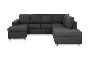 Crazy 4-sits Högervänd U-formad Small Soffa med Divan och Schäslong i Tyg