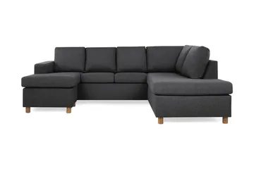 Crazy 4-sits Högervänd U-formad Small Soffa med Divan och Schäslong i Tyg