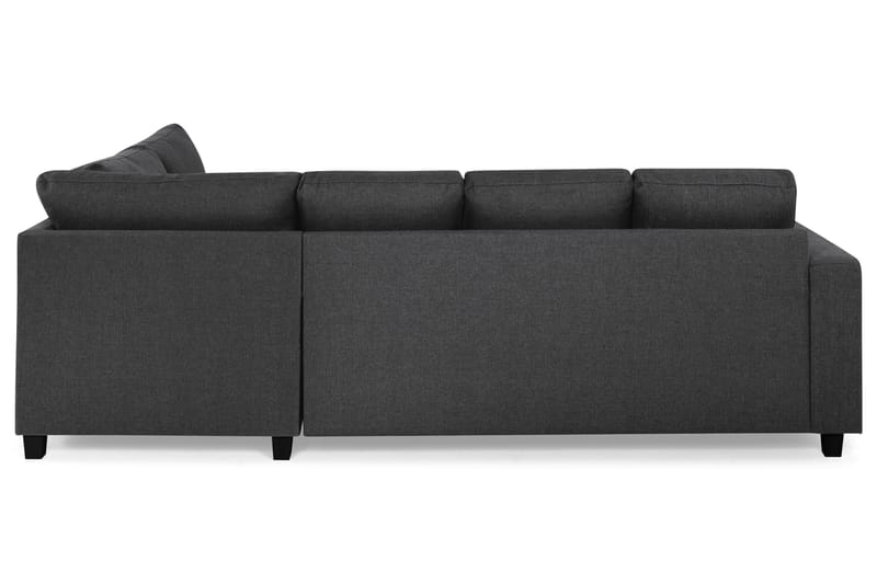 Crazy 4-sits Högervänd U-formad Small Soffa med Divan och Schäslong i Tyg - Mörkgrå - Möbler - Vardagsrum - Soffor - U-soffor