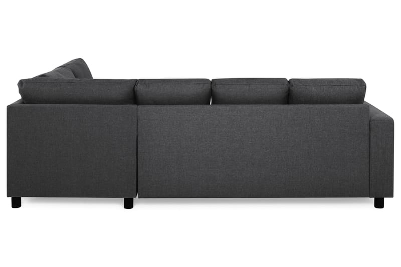 Crazy 4-sits Högervänd U-formad Small Soffa med Divan och Schäslong i Tyg - Mörkgrå - Möbler - Vardagsrum - Soffor - U-soffor