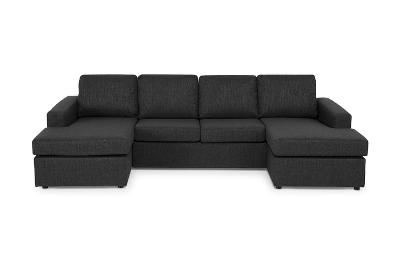 Crazy 4-sits U-formad Soffa med dubbeldivan i Tyg - Antracit - Möbler - Vardagsrum - Soffor - U-soffor