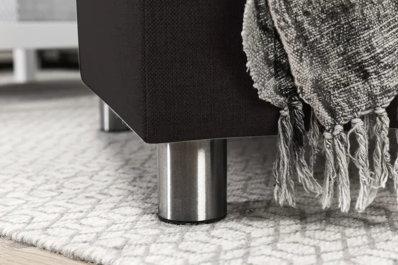 Crazy 4-sits Vänstervänd U-formad Large Soffa med Divan och Schäslong i Tyg - Antracit - Möbler - Vardagsrum - Soffor - U-soffor