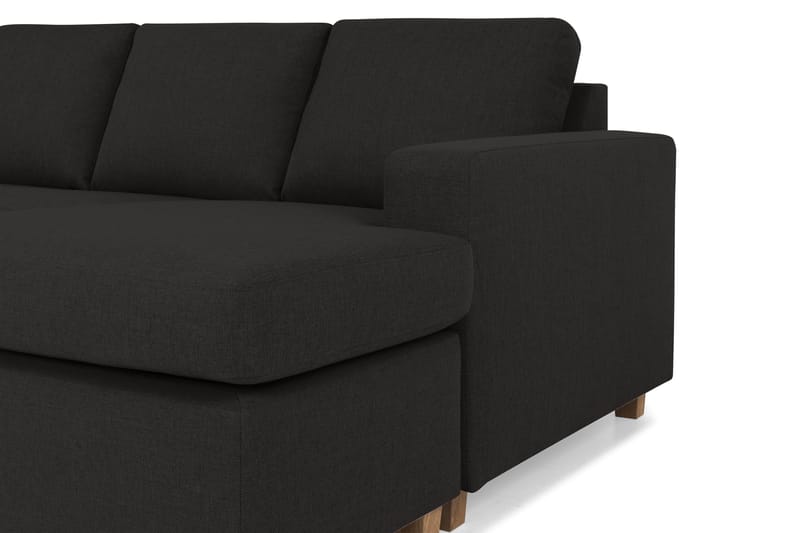 Crazy 4-sits Vänstervänd U-formad Large Soffa med Divan och Schäslong i Tyg - Antracit - Möbler - Vardagsrum - Soffor - U-soffor
