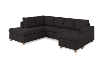 Crazy 4-sits Vänstervänd U-formad Large Soffa med Divan och Schäslong i Tyg