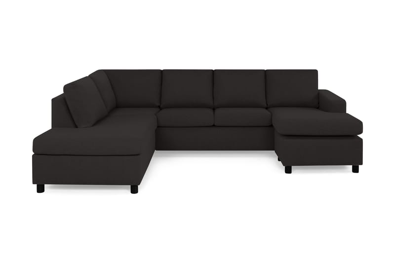 Crazy 4-sits Vänstervänd U-formad Large Soffa med Divan och Schäslong i Tyg - Antracit - Möbler - Vardagsrum - Soffor - U-soffor