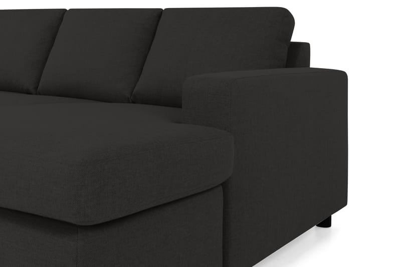 Crazy 4-sits Vänstervänd U-formad Large Soffa med Divan och Schäslong i Tyg - Antracit - Möbler - Vardagsrum - Soffor - U-soffor