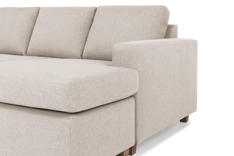 Crazy 4-sits Vänstervänd U-formad Large Soffa med Divan och Schäslong i Tyg - Beige - Möbler - Vardagsrum - Soffor - U-soffor