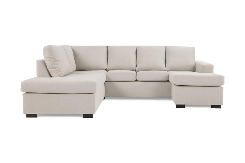 Crazy 4-sits Vänstervänd U-formad Large Soffa med Divan och Schäslong i Tyg - Beige - Möbler - Vardagsrum - Soffor - U-soffor