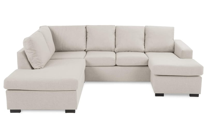 Crazy 4-sits Vänstervänd U-formad Large Soffa med Divan och Schäslong i Tyg - Beige - Möbler - Vardagsrum - Soffor - U-soffor
