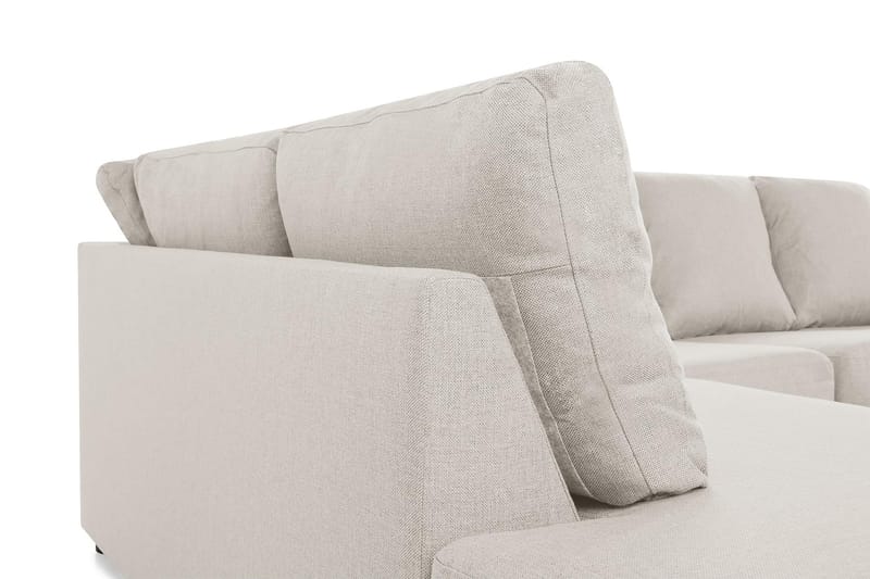 Crazy 4-sits Vänstervänd U-formad Large Soffa med Divan och Schäslong i Tyg - Beige - Möbler - Vardagsrum - Soffor - U-soffor