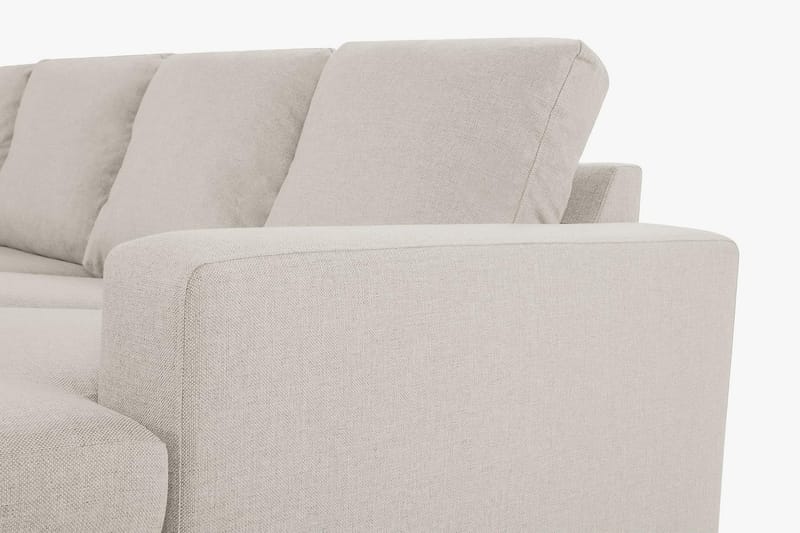 Crazy 4-sits Vänstervänd U-formad Large Soffa med Divan och Schäslong i Tyg - Beige - Möbler - Vardagsrum - Soffor - U-soffor