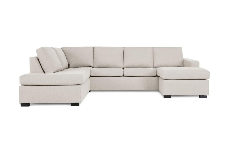 Crazy 4-sits Vänstervänd U-formad Large Soffa med Divan och Schäslong i Tyg - Beige - Möbler - Vardagsrum - Soffor - U-soffor