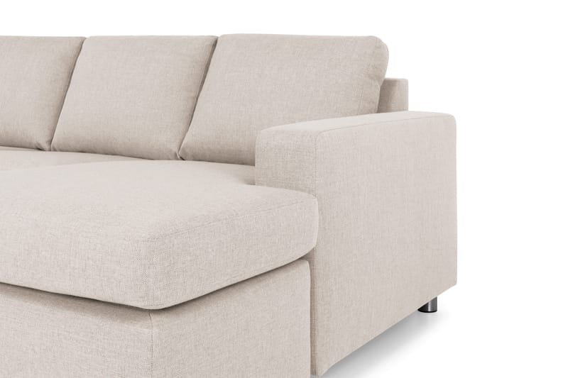 Crazy 4-sits Vänstervänd U-formad Large Soffa med Divan och Schäslong i Tyg - Beige - Möbler - Vardagsrum - Soffor - U-soffor