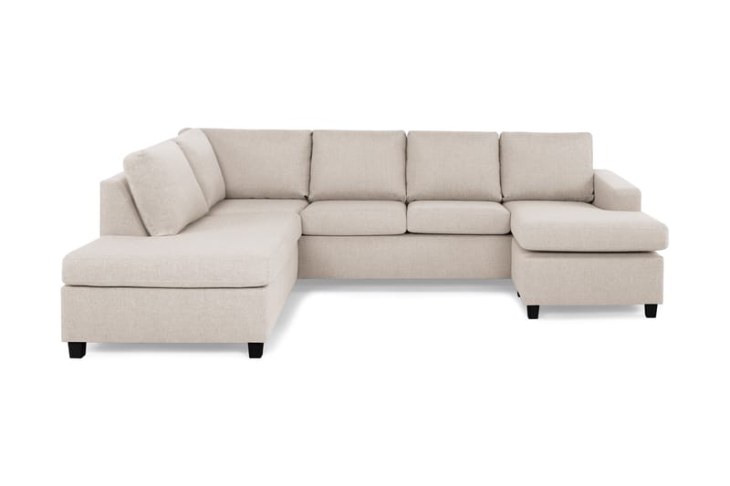 Crazy 4-sits Vänstervänd U-formad Large Soffa med Divan och Schäslong i Tyg - Beige - Möbler - Vardagsrum - Soffor - U-soffor