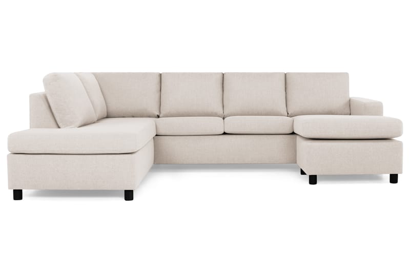 Crazy 4-sits Vänstervänd U-formad Large Soffa med Divan och Schäslong i Tyg - Beige - Möbler - Vardagsrum - Soffor - U-soffor
