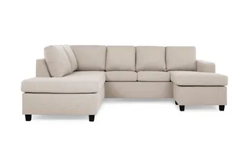 Crazy 4-sits Vänstervänd U-formad Large Soffa med Divan och Schäslong i Tyg