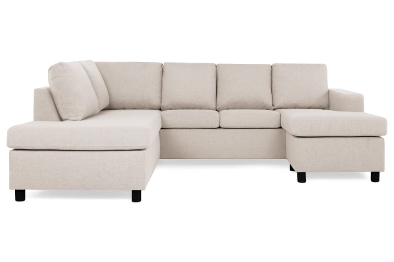 Crazy 4-sits Vänstervänd U-formad Large Soffa med Divan och Schäslong i Tyg - Beige - Möbler - Vardagsrum - Soffor - U-soffor