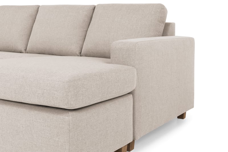 Crazy 4-sits Vänstervänd U-formad Large Soffa med Divan och Schäslong i Tyg - Beige - Möbler - Vardagsrum - Soffor - U-soffor