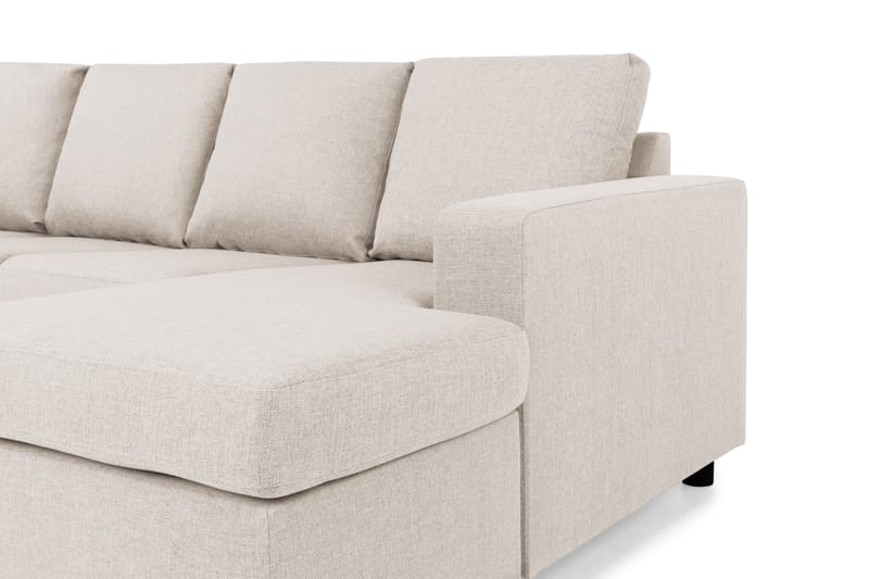 Crazy 4-sits Vänstervänd U-formad Large Soffa med Divan och Schäslong i Tyg - Beige - Möbler - Vardagsrum - Soffor - U-soffor