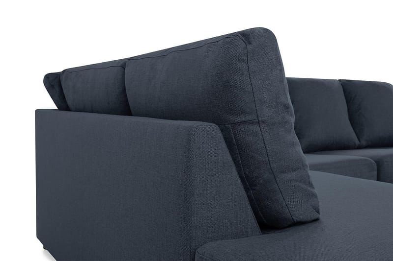 Crazy 4-sits Vänstervänd U-formad Large Soffa med Divan och Schäslong i Tyg - Blå - Möbler - Vardagsrum - Soffor - U-soffor