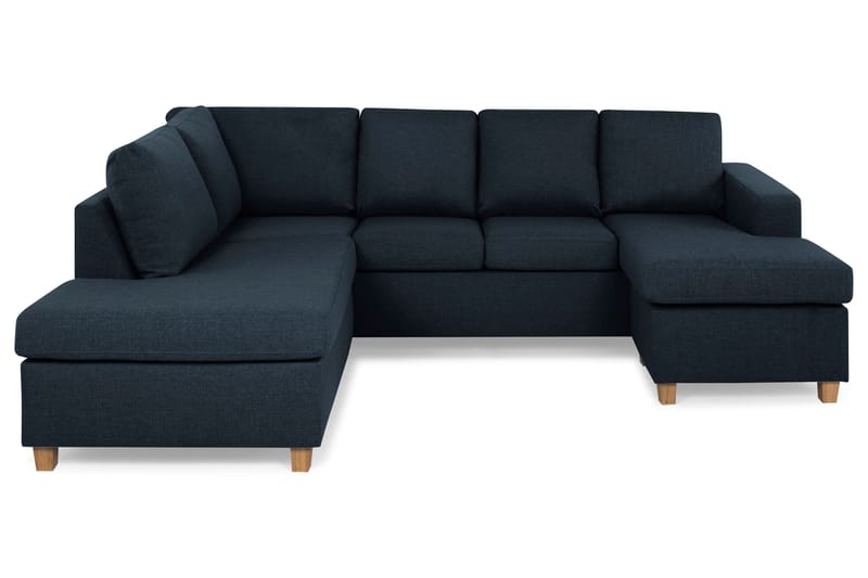 Crazy 4-sits Vänstervänd U-formad Large Soffa med Divan och Schäslong i Tyg - Blå - Möbler - Vardagsrum - Soffor - U-soffor