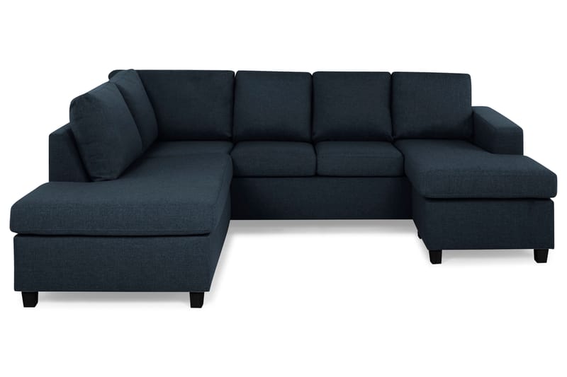 Crazy 4-sits Vänstervänd U-formad Large Soffa med Divan och Schäslong i Tyg - Blå - Möbler - Vardagsrum - Soffor - U-soffor