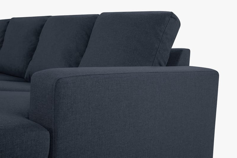 Crazy 4-sits Vänstervänd U-formad Large Soffa med Divan och Schäslong i Tyg - Blå - Möbler - Vardagsrum - Soffor - U-soffor
