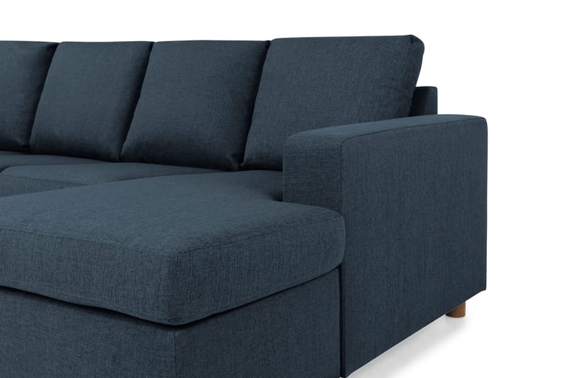 Crazy 4-sits Vänstervänd U-formad Large Soffa med Divan och Schäslong i Tyg - Blå - Möbler - Vardagsrum - Soffor - U-soffor