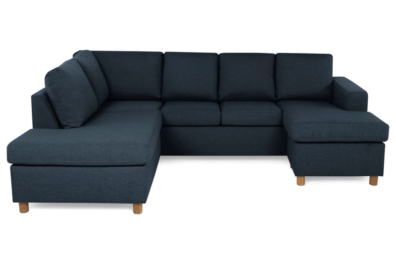 Crazy 4-sits Vänstervänd U-formad Large Soffa med Divan och Schäslong i Tyg - Blå - Möbler - Vardagsrum - Soffor - U-soffor