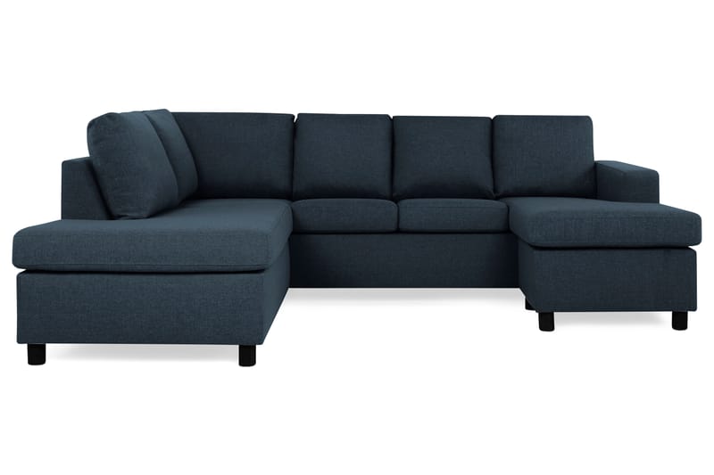 Crazy 4-sits Vänstervänd U-formad Large Soffa med Divan och Schäslong i Tyg - Blå - Möbler - Vardagsrum - Soffor - U-soffor