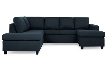 Crazy 4-sits Vänstervänd U-formad Large Soffa med Divan och Schäslong i Tyg