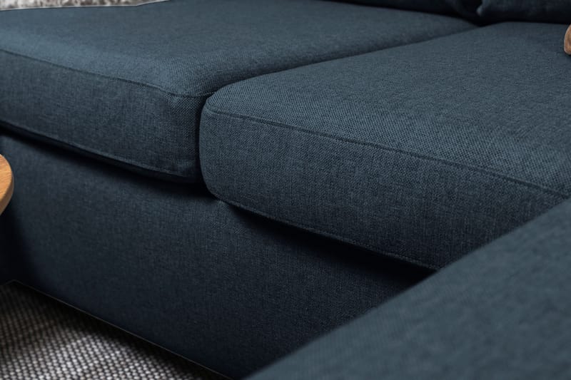 Crazy 4-sits Vänstervänd U-formad Large Soffa med Divan och Schäslong i Tyg - Blå - Möbler - Vardagsrum - Soffor - U-soffor