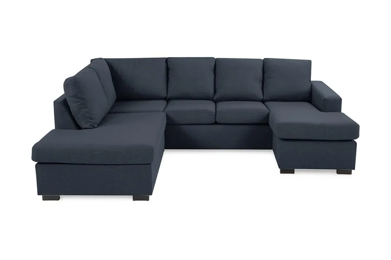 Crazy 4-sits Vänstervänd U-formad Large Soffa med Divan och Schäslong i Tyg - Blå - Möbler - Vardagsrum - Soffor - U-soffor