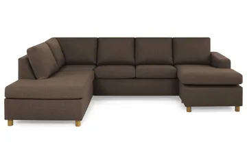 Crazy 4-sits Vänstervänd U-formad Large Soffa med Divan och Schäslong i Tyg