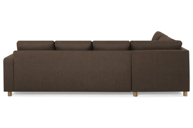 Crazy 4-sits Vänstervänd U-formad Large Soffa med Divan och Schäslong i Tyg - Brun - Möbler - Vardagsrum - Soffor - U-soffor