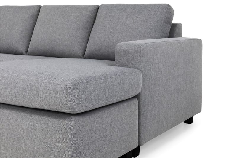 Crazy 4-sits Vänstervänd U-formad Large Soffa med Divan och Schäslong i Tyg - Grå - Möbler - Vardagsrum - Soffor - U-soffor
